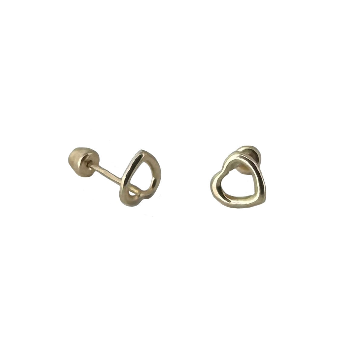 illustration of heart gold shaped earrings