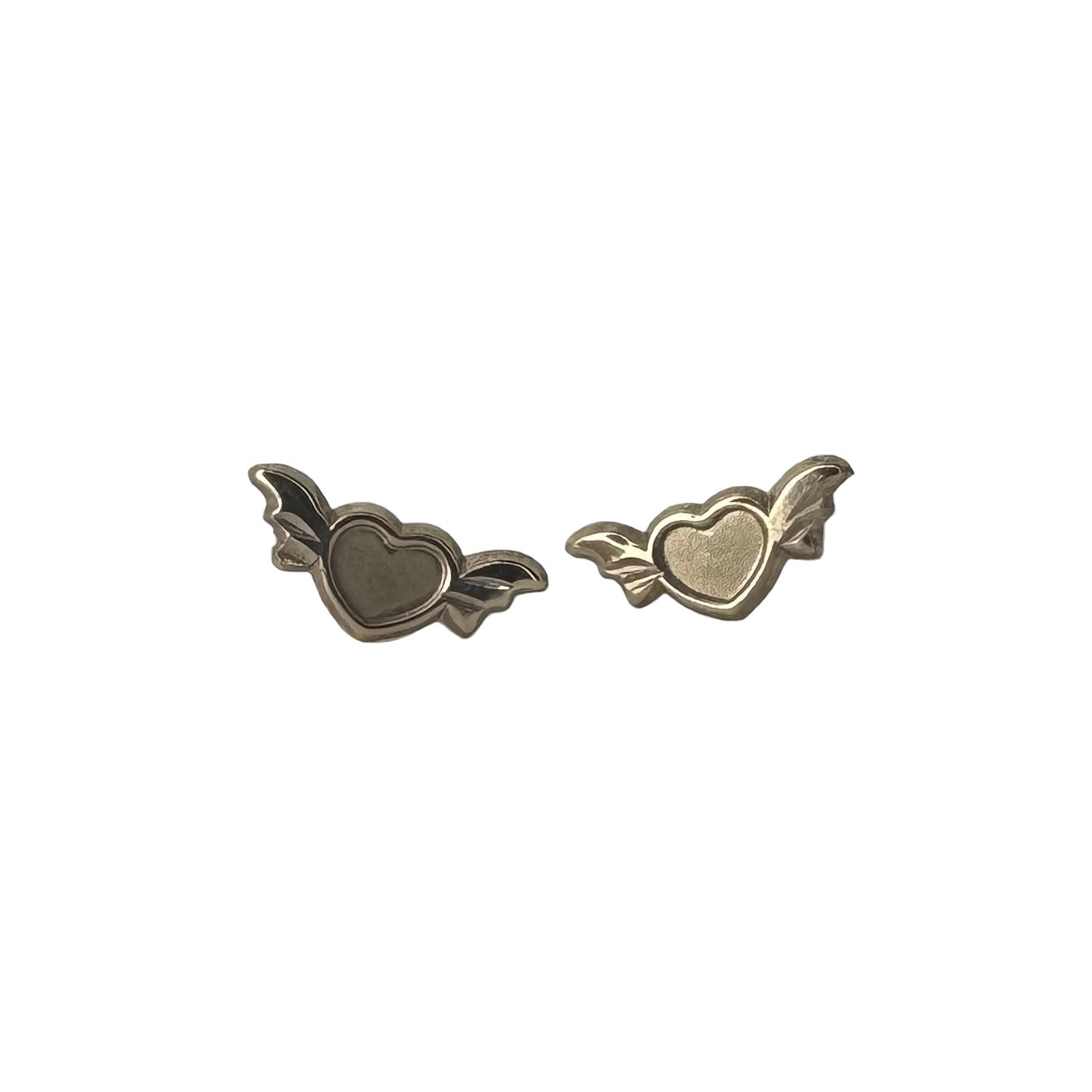 detailed illustration of bat gold earrings