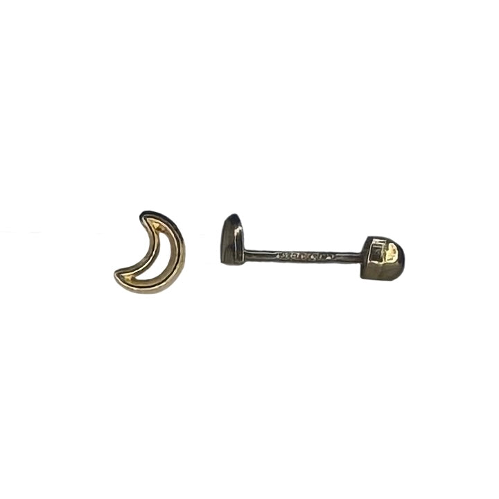 illustration of detailed crecent moon stud