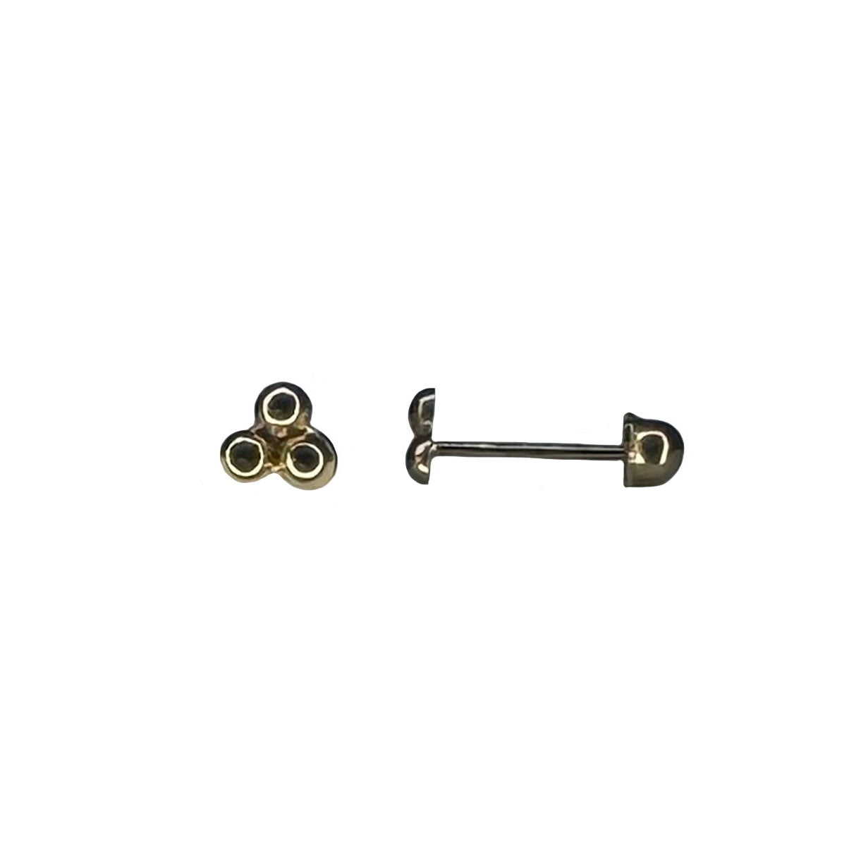 illustration of the side of a gold earring