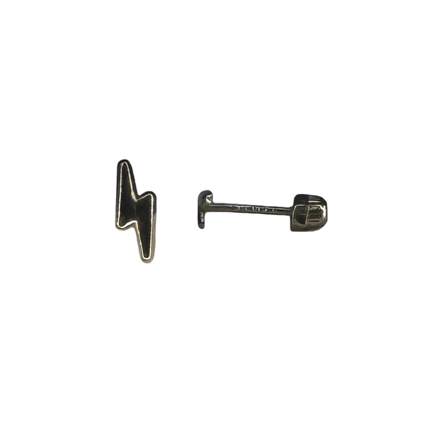 side detail of gold earrings