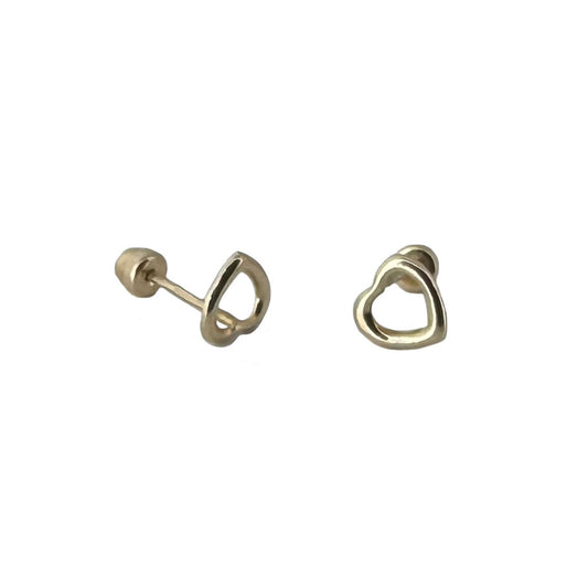 illustration of heart gold shaped earrings