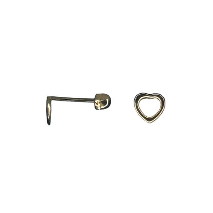 illustration of heart gold shaped earrings