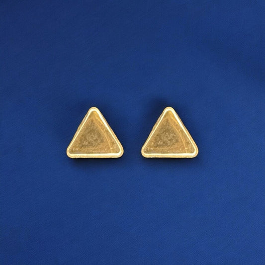 San triangle 10kt gold earrings