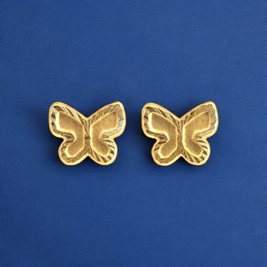 Sohoo butterfly 10kt gold earrings