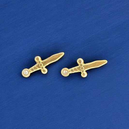 Spade 10kt gold earrings