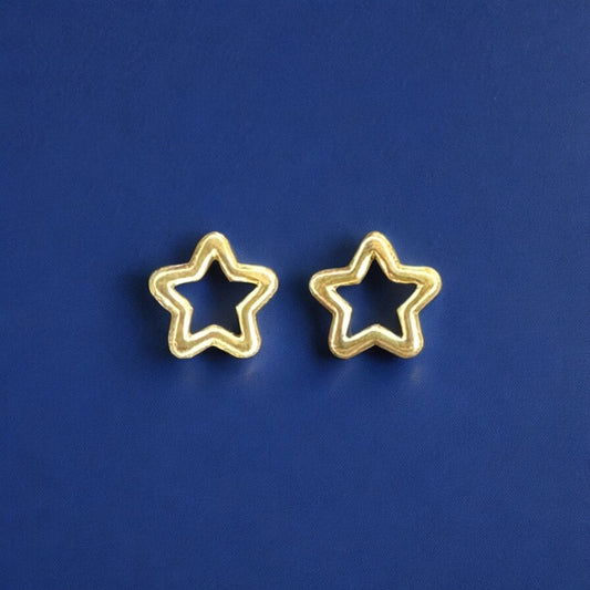 small star gold earrings, small studs , stud earrings