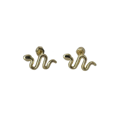illustration of snake gold earrings