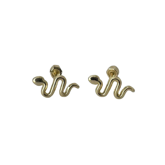 illustration of snake gold earrings