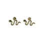 illustration of snake gold earrings